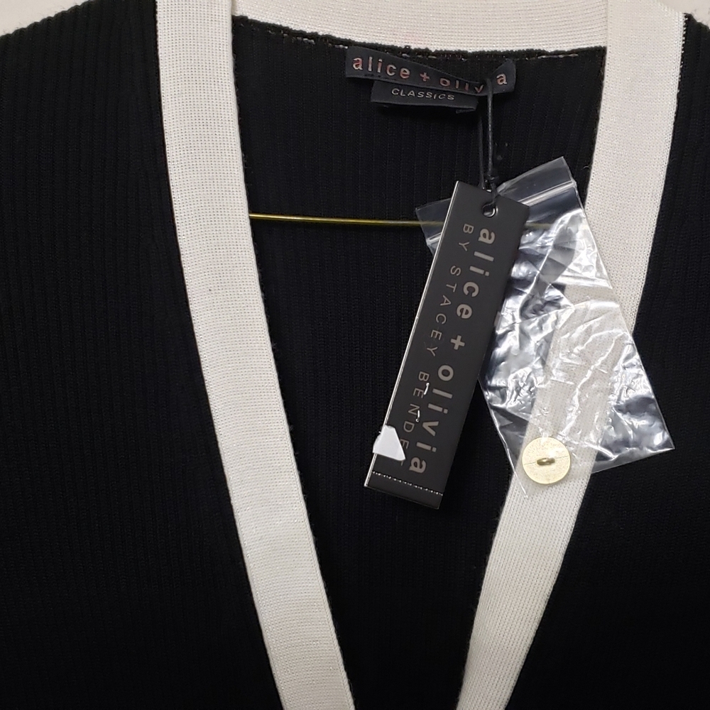 Alice + Olivia Alcina Rib-Knit Sweater Dress - Size XL - Picture 11 of 14